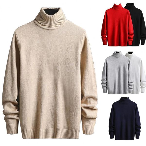 men's sweaters solid color knitted turtleneck winter thick pullover knitwear pull homme 230209, White;black
men's sweaters solid color knitted turtleneck winter thick pullover knitwear pull homme 230209, White;black