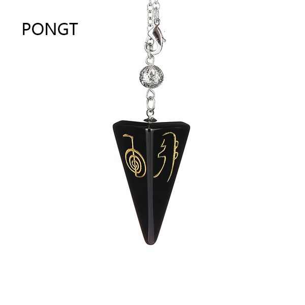 gemstone natural obsidian symbol carving pyramid stone pendulum for biolocation reiki amulet quartz crystal pendulo divination tool 230210, Black
gemstone natural obsidian symbol carving pyramid stone pendulum for biolocation reiki amulet quartz crystal pendulo divination tool 230210, Black