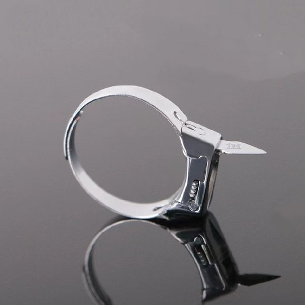 personality ring simple hidden blade self-defense adjustable ring silver titanium steel ring, Golden;silver
personality ring simple hidden blade self-defense adjustable ring silver titanium steel ring, Golden;silver