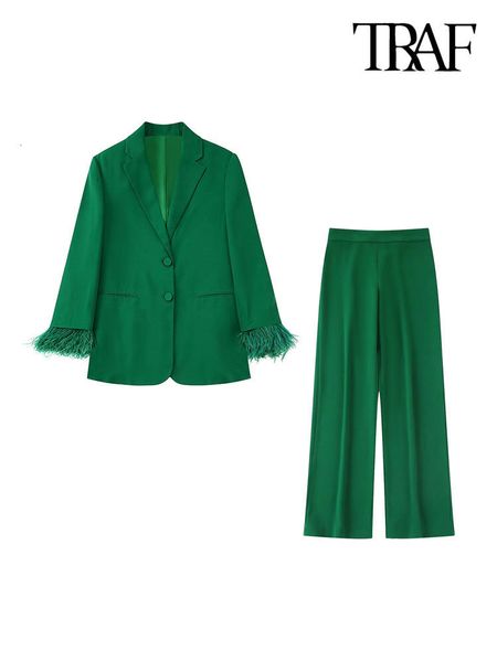 womens two piece pants traf women fashion with feathers front button blazer coat and high elastic waist wide leg female sets mujer 230209, White
womens two piece pants traf women fashion with feathers front button blazer coat and high elastic waist wide leg female sets mujer 230209, White