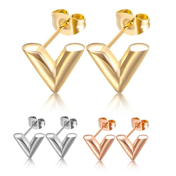 earrings stainless steel women designer stud luxury style simple v love couple for lady party wedding gifts wholesale earring, Golden;silver
earrings stainless steel women designer stud luxury style simple v love couple for lady party wedding gifts wholesale earring, Golden;silver