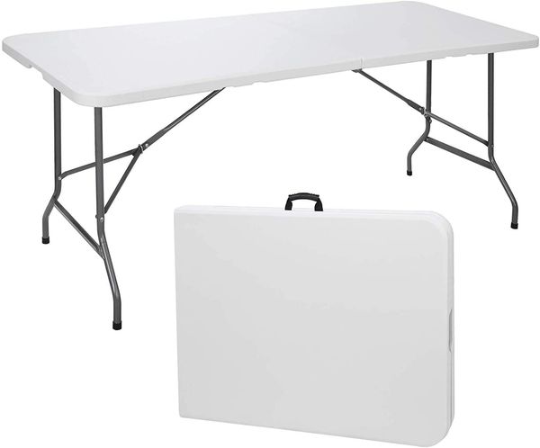 aedilys 6 ft portable picnic folding table for indoor and outdoor 72 x30 white
aedilys 6 ft portable picnic folding table for indoor and outdoor 72 x30 white