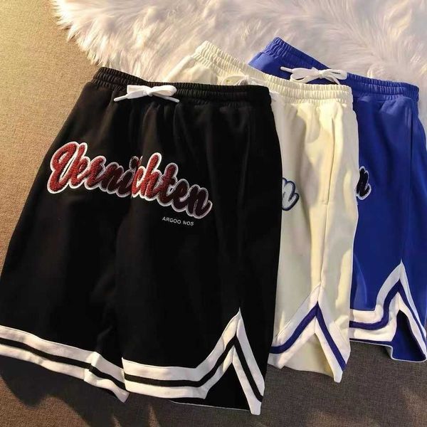 men's shorts letter flocking embroidery loose casual shorts women's 2022 summer y2k vintage streetwear sports couple shorts womens, White;black
men's shorts letter flocking embroidery loose casual shorts women's 2022 summer y2k vintage streetwear sports couple shorts womens, White;black
