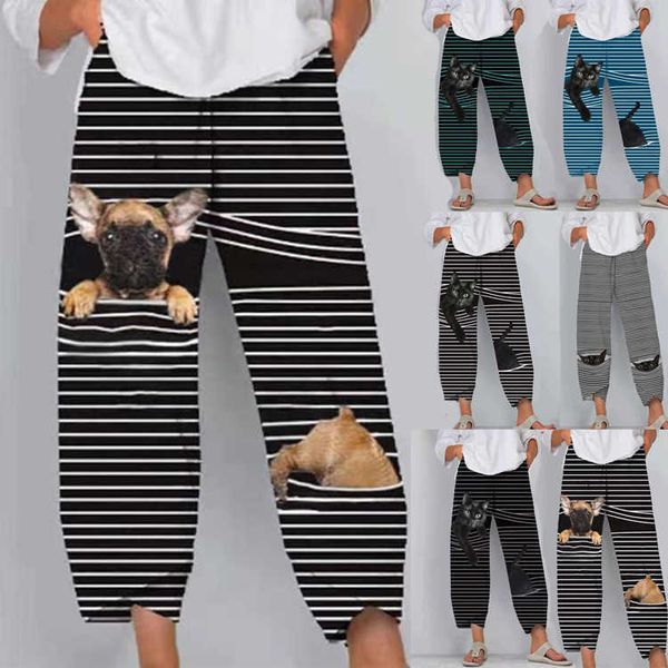 women's pants capris 2021 spring and autumn new women's street trendy sports casual pants t230210, Black;white
women's pants capris 2021 spring and autumn new women's street trendy sports casual pants t230210, Black;white