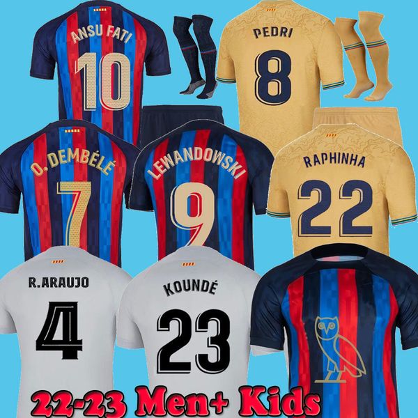 2022 2023 soccer jersey barcelonas ansu fati pedri kounde lewandowski camisetas de football raphinha gavi 22 23 adama ferran christensen, Black;yellow
2022 2023 soccer jersey barcelonas ansu fati pedri kounde lewandowski camisetas de football raphinha gavi 22 23 adama ferran christensen, Black;yellow