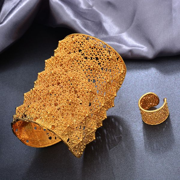 bangle big bride 24k gold color dubai bangles for women bijoux africaine dubai bracelets with ring wedding jewelry party gifts 230209, Black
bangle big bride 24k gold color dubai bangles for women bijoux africaine dubai bracelets with ring wedding jewelry party gifts 230209, Black