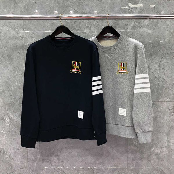 men's hoodie tom sweater brown hoody unwomen leisure casual sports brand fashion white four-bar embroidery loose pullover 9izw, Black
men's hoodie tom sweater brown hoody unwomen leisure casual sports brand fashion white four-bar embroidery loose pullover 9izw, Black