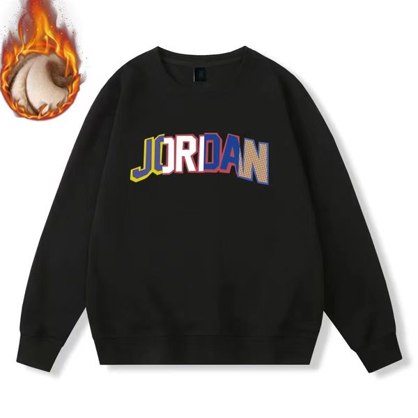 men's sweatshirt brand pullover letter casual fashion plush round neck sweater, Black
men's sweatshirt brand pullover letter casual fashion plush round neck sweater, Black