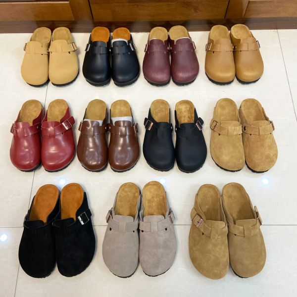 with box germany slippers boston shearling suede arizona soft footbed leather clogs slipper tow-strap sandals pink stone coin mink men wo ss, Black
with box germany slippers boston shearling suede arizona soft footbed leather clogs slipper tow-strap sandals pink stone coin mink men wo ss, Black
