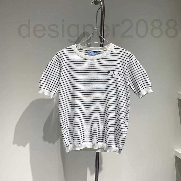 women's t-shirt designer 2023 spring summer new stripe design loose ice silk embroidery letter round neck short sleeve cotton t shirt x, White
women's t-shirt designer 2023 spring summer new stripe design loose ice silk embroidery letter round neck short sleeve cotton t shirt x, White