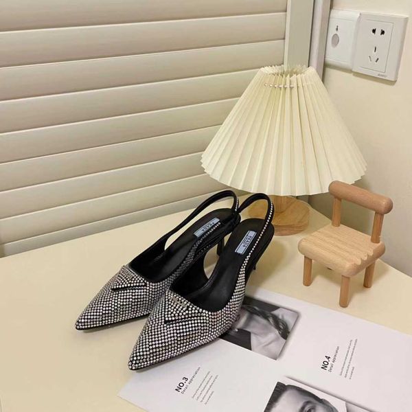 summer new triangular buckle pointed rhinestone sandals women's thin heels full of drill air banquet high, Black
summer new triangular buckle pointed rhinestone sandals women's thin heels full of drill air banquet high, Black