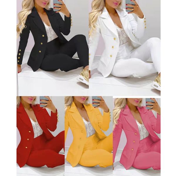 womens two piece pants large size springautumn singlebreasted solid color small suit casual office wear elegant short coat 2pcs set 230209, White
womens two piece pants large size springautumn singlebreasted solid color small suit casual office wear elegant short coat 2pcs set 230209, White