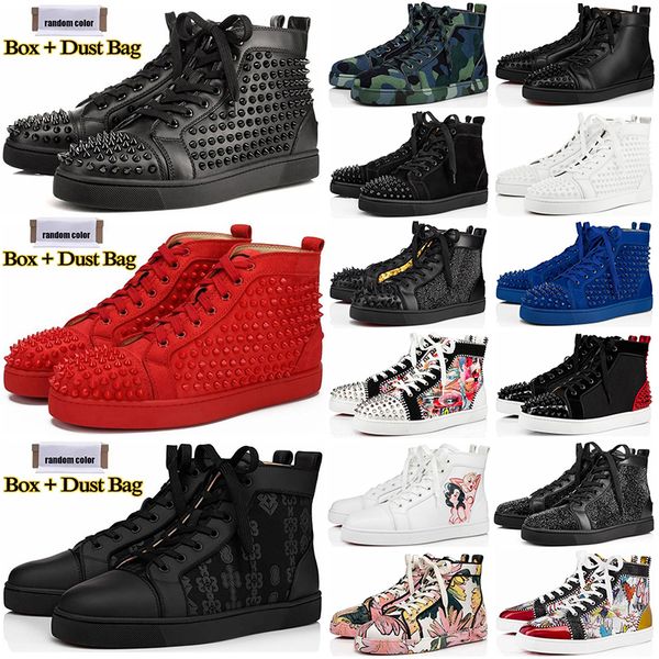 2023 mens shoes luxurys designers red bottoms high low studded spikes fashion suede leather black silver women flat sneaker party
2023 mens shoes luxurys designers red bottoms high low studded spikes fashion suede leather black silver women flat sneaker party