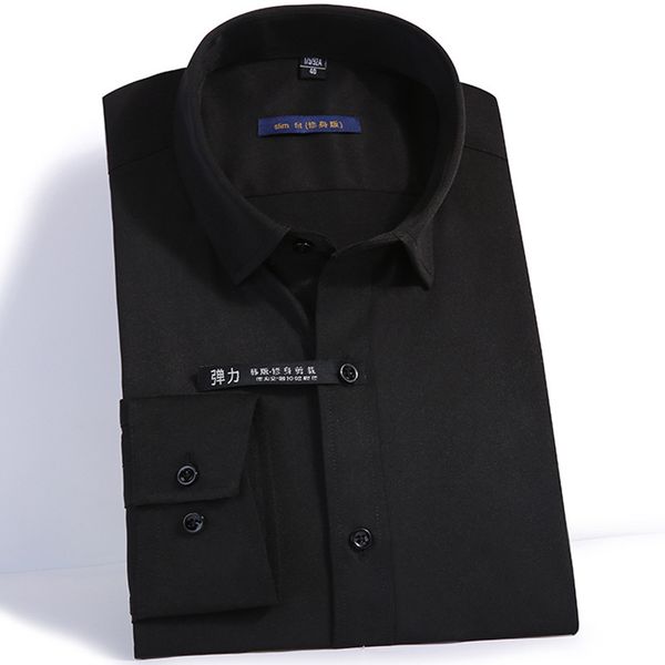men's casual shirts spring autumn men's black long sleeve shirt solid color elastic bamboo fiber ironing business casual slim work, White;black
men's casual shirts spring autumn men's black long sleeve shirt solid color elastic bamboo fiber ironing business casual slim work, White;black