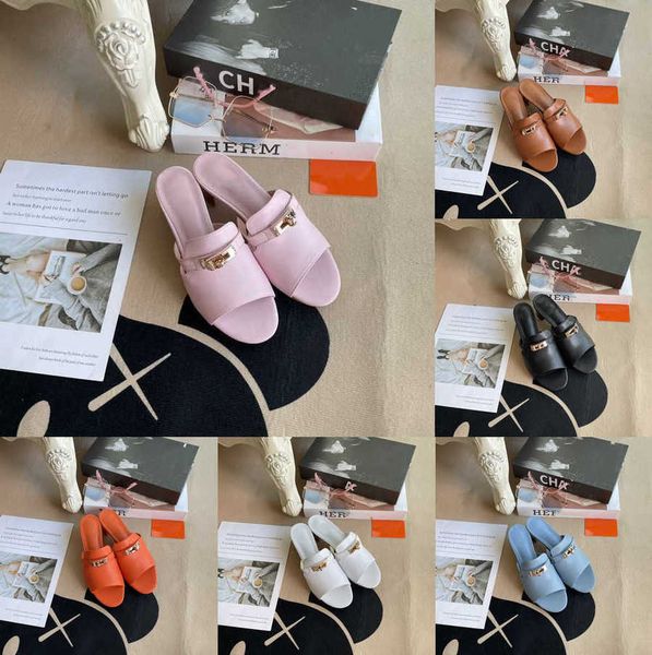 2023 women's chunky heel sandals slippers luxury designer sheepskin leather summer classic fashion beach candy kelly buckle h slippers, Black
2023 women's chunky heel sandals slippers luxury designer sheepskin leather summer classic fashion beach candy kelly buckle h slippers, Black