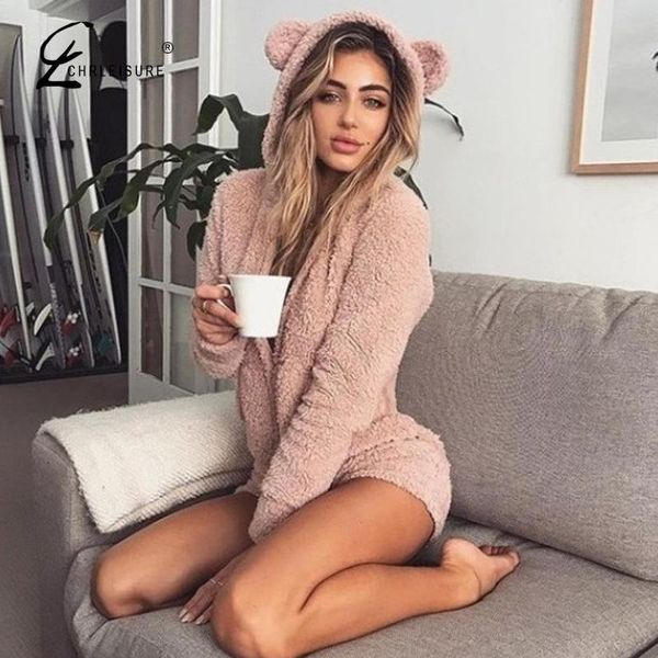 women's jumpsuits rompers chrleisure autumn keep warm velvet women rompers long sleeve cute bear ears hoodie casual winter long sleeve, Black;white
women's jumpsuits rompers chrleisure autumn keep warm velvet women rompers long sleeve cute bear ears hoodie casual winter long sleeve, Black;white