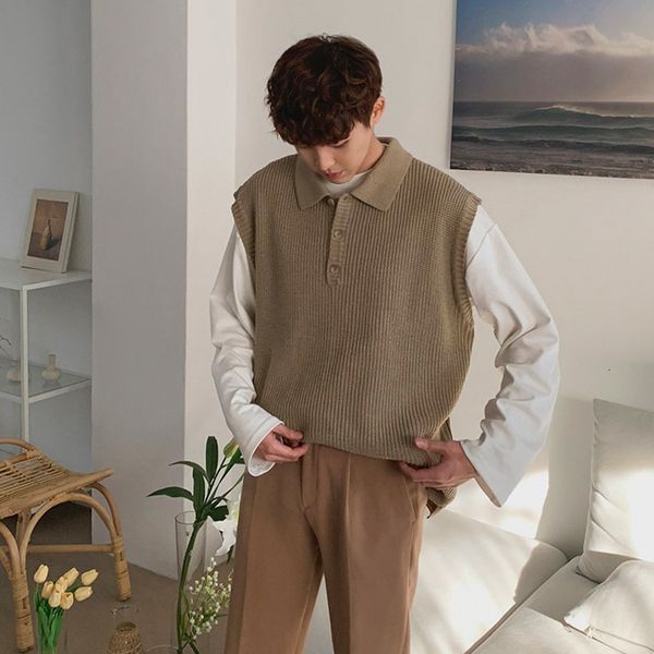 men's vests autumn korean style knitted vest lapel loose sleeveless sweater teen students all match solid color pullover 230209, Black;white
men's vests autumn korean style knitted vest lapel loose sleeveless sweater teen students all match solid color pullover 230209, Black;white
