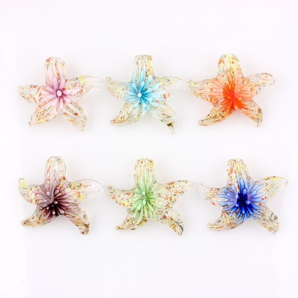 gemstone qianbei wholesale 6pcs handmade murano lampwork glass mix color reticular flower starfish pendants fit necklace 230210, Black
gemstone qianbei wholesale 6pcs handmade murano lampwork glass mix color reticular flower starfish pendants fit necklace 230210, Black