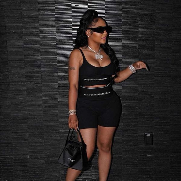 women's two piece pants wind new 2022 summer new high waist low breast print letter casual shorts tank set women t230210, White
women's two piece pants wind new 2022 summer new high waist low breast print letter casual shorts tank set women t230210, White