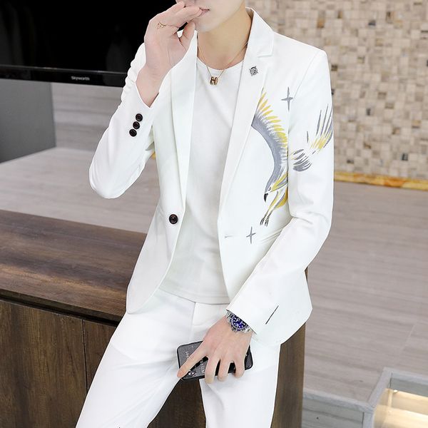 men's suits blazers men's suits for body decoration korean version trend small youth casual handsome twopiece suit 230210, White;black
men's suits blazers men's suits for body decoration korean version trend small youth casual handsome twopiece suit 230210, White;black