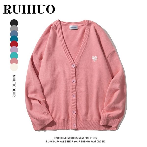 men's sweaters ruihuo pink cardigan clothing v neck sweater cardigen retro clothes hip hop knitwear 2xl arrivals 230209, White;black
men's sweaters ruihuo pink cardigan clothing v neck sweater cardigen retro clothes hip hop knitwear 2xl arrivals 230209, White;black