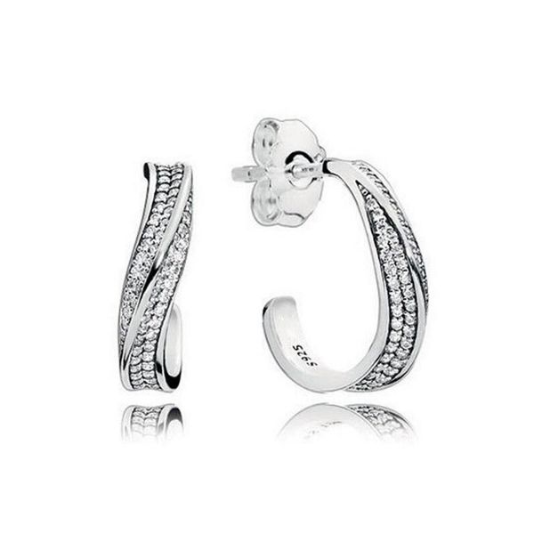 cz diamond pave wave stud earring for pandora real 925 sterling silver wedding jewelry for women girls engagement gifts designer hoop earrin, Golden;silver
cz diamond pave wave stud earring for pandora real 925 sterling silver wedding jewelry for women girls engagement gifts designer hoop earrin, Golden;silver