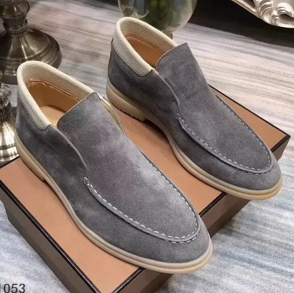 2023 new nubuck leather mens loro walk high shoes luxury casual walking sneakers lock designer flats slip-on dress shoe boots 45 46, Black
2023 new nubuck leather mens loro walk high shoes luxury casual walking sneakers lock designer flats slip-on dress shoe boots 45 46, Black
