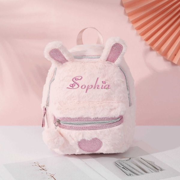 school bags personalised embroidery plush rabbit backpack custom name mini for girls soft lightweight travel girl 230210
school bags personalised embroidery plush rabbit backpack custom name mini for girls soft lightweight travel girl 230210