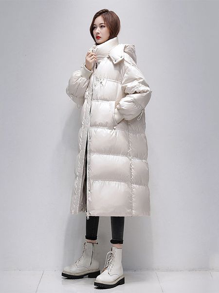 women's down parkas winter long hooded jacket loose casual parka cottonpadded clothe white duck coat 230210, Black
women's down parkas winter long hooded jacket loose casual parka cottonpadded clothe white duck coat 230210, Black