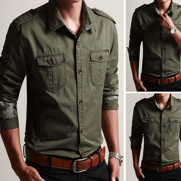 men's casual shirts retro male cargo shirt jacket canvas cotton khaki military uniform light work safari style mens clothing 230209, White;black
men's casual shirts retro male cargo shirt jacket canvas cotton khaki military uniform light work safari style mens clothing 230209, White;black
