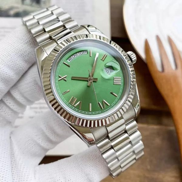 2023 new mens watch president automatic watches men silver strap green dial crown clasp watches men party designer watches day date btime, Slivery;brown
2023 new mens watch president automatic watches men silver strap green dial crown clasp watches men party designer watches day date btime, Slivery;brown