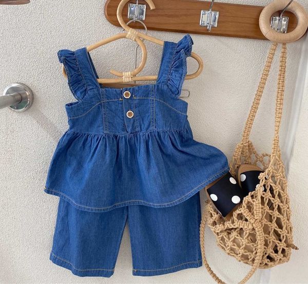 clothing sets fashion girls sets children's wear solid denim suit new 2023 summer girls cowboy jeans vest pants suit baby girls clothes, White
clothing sets fashion girls sets children's wear solid denim suit new 2023 summer girls cowboy jeans vest pants suit baby girls clothes, White