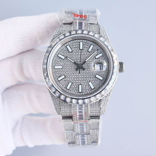 luxury diamond watch roles automatic mechanical watches 41mm sapphire stainless steel folding buckle waterproof montre de men, Slivery;golden
luxury diamond watch roles automatic mechanical watches 41mm sapphire stainless steel folding buckle waterproof montre de men, Slivery;golden