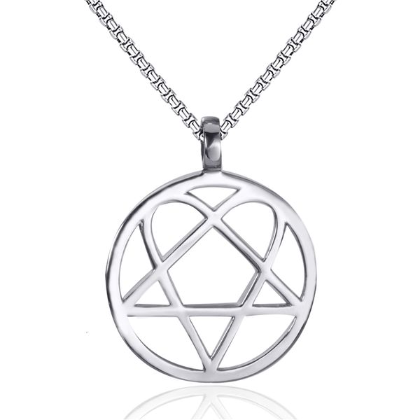 gemstone heartagram star heart him mens womens stainless steel pendant necklace vintage jewelry 230210, Black
gemstone heartagram star heart him mens womens stainless steel pendant necklace vintage jewelry 230210, Black