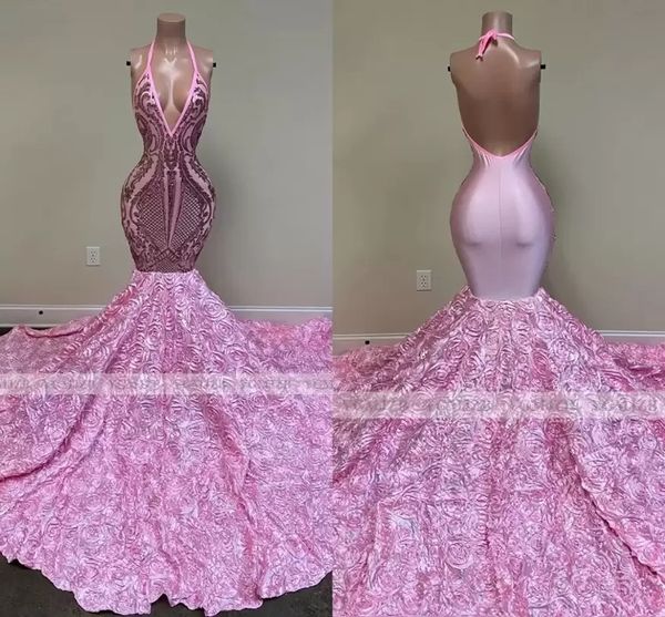 2023 pink long prom dresses mermaid black girls sequin backless halter 3d flowers african women formal evening party bc15100 gw0210
2023 pink long prom dresses mermaid black girls sequin backless halter 3d flowers african women formal evening party bc15100 gw0210