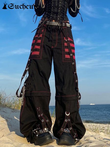 women's pants capris suchcute gothic chain bandage wide leg women oversize low rise dark academic trousers streetwear 90s baggy pant pu, Black;white
women's pants capris suchcute gothic chain bandage wide leg women oversize low rise dark academic trousers streetwear 90s baggy pant pu, Black;white