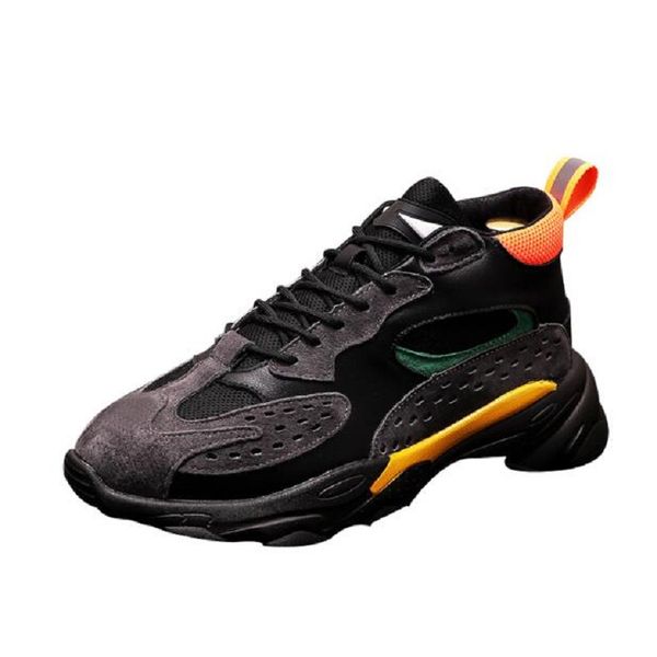 men casual breathable shoes lace-up thick bottom sneakers street style youth footwear outdoor walking male d2a6, Black
men casual breathable shoes lace-up thick bottom sneakers street style youth footwear outdoor walking male d2a6, Black