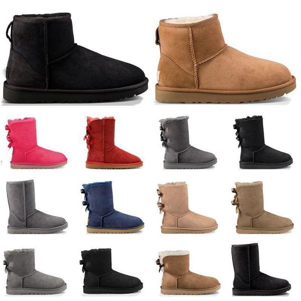 

boots aus women boots designer booties classic snow boot chestnut low bow black grey pink navy blue ankle short winter booties cixrb nc dguc