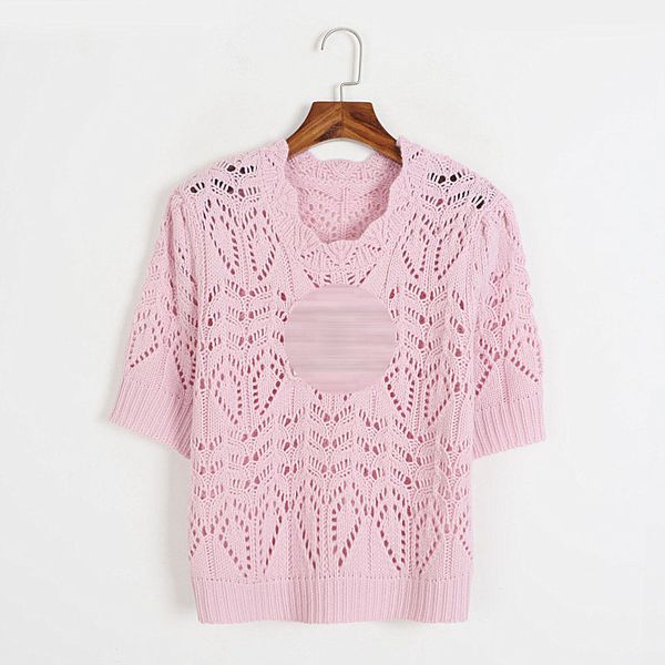203 2022 runway spring summer women sweater pink apricot brand same style sweater short sleeve crew neck fashion clothes qian889, White;black
203 2022 runway spring summer women sweater pink apricot brand same style sweater short sleeve crew neck fashion clothes qian889, White;black