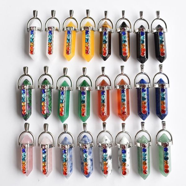 gemstone 7 chakra natural stone lapis tiger eye quartz obsidian pendant for diy jewelry making necklace accessories 24pcs/lot wholesale 2302, Black
gemstone 7 chakra natural stone lapis tiger eye quartz obsidian pendant for diy jewelry making necklace accessories 24pcs/lot wholesale 2302, Black