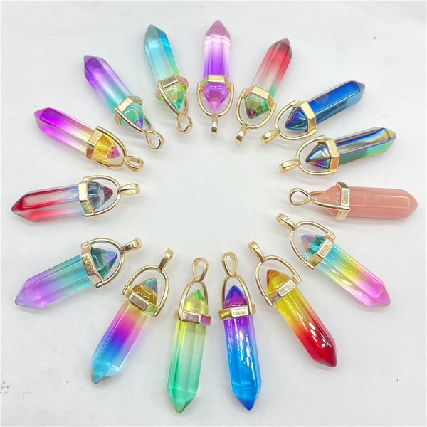 gemstone natural gem stone quartz multicolored crystal hexagonal pendulum reiki pendant charms diy jewelry making necklaces 24pcs 230210, Black
gemstone natural gem stone quartz multicolored crystal hexagonal pendulum reiki pendant charms diy jewelry making necklaces 24pcs 230210, Black