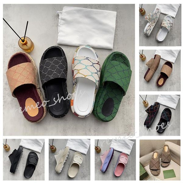with box 2022 womens fashion embroidered canvas designer slides slip on slippers girls 60mm canvas covered platform sandals jf, Black
with box 2022 womens fashion embroidered canvas designer slides slip on slippers girls 60mm canvas covered platform sandals jf, Black