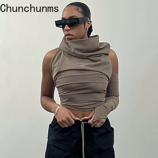 women's t-shirt winter solid one sleeve backless hoodies t-shirts shoulder off woman casual slim tee streetwear y2k clothing fall 2302, White
women's t-shirt winter solid one sleeve backless hoodies t-shirts shoulder off woman casual slim tee streetwear y2k clothing fall 2302, White