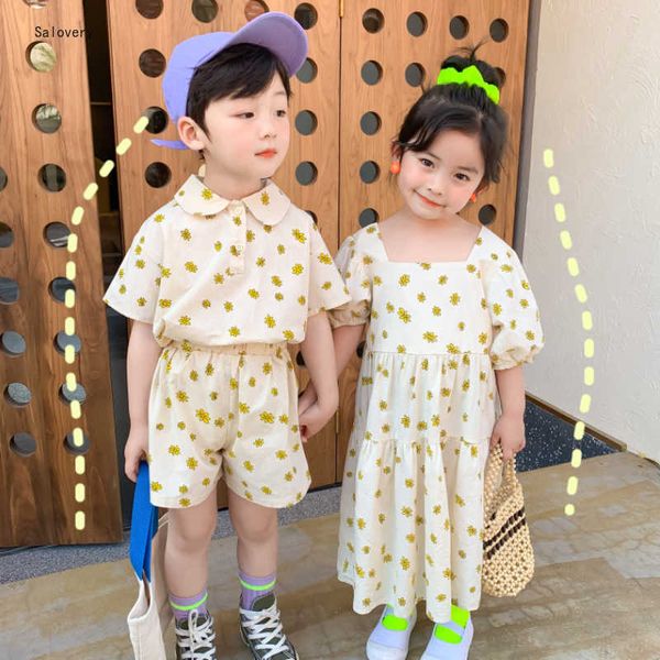 clothing sets summer new kids clothes brother and sister suit boys and girls short sleeved shorts set broken flower dress pure cotton skirt, White
clothing sets summer new kids clothes brother and sister suit boys and girls short sleeved shorts set broken flower dress pure cotton skirt, White