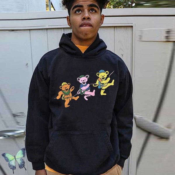 men's hoodies sweatshirts chinatown market funny bear print fleece hoodie sweatshirts j230208, Black
men's hoodies sweatshirts chinatown market funny bear print fleece hoodie sweatshirts j230208, Black