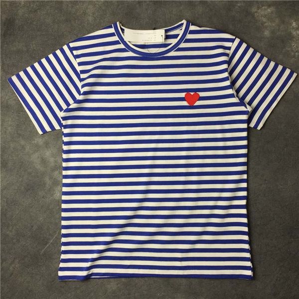 men's t-shirts european american and japanese women blue stripe red heart embroidered cotton t-shirt autumn round neck female pure shor, White;black
men's t-shirts european american and japanese women blue stripe red heart embroidered cotton t-shirt autumn round neck female pure shor, White;black