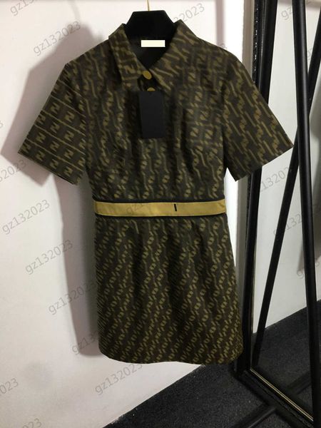 short sleeve dress letters jacquard custom button polo collar dress letter webbing corset waist design slim pockets maxiskit summer dresses, Black;gray
short sleeve dress letters jacquard custom button polo collar dress letter webbing corset waist design slim pockets maxiskit summer dresses, Black;gray