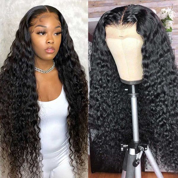 synthetic s brazilian deep wave 28 30 inch transparent lace wet and wavy curly front human hair t part 230210, Black
synthetic s brazilian deep wave 28 30 inch transparent lace wet and wavy curly front human hair t part 230210, Black
