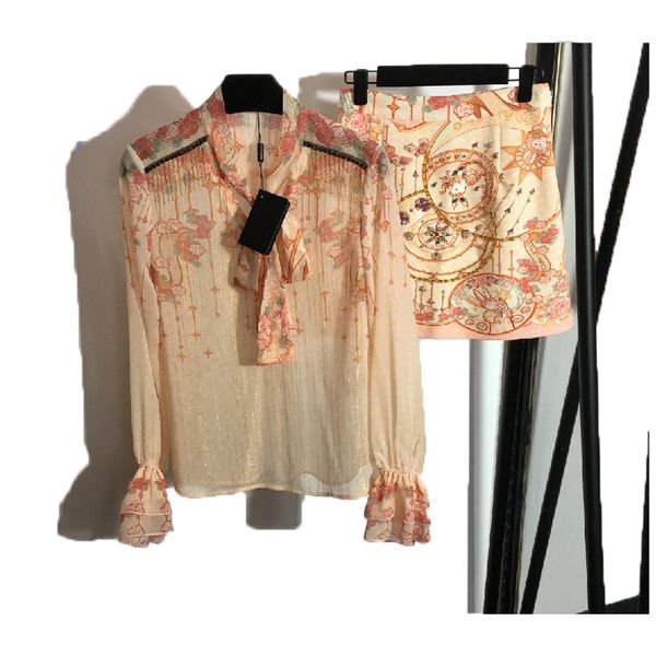 new womens two piece dresses set bright silk blend temperament bow neck long sleeve nailed diamond print high waist short skirt light pink w, White
new womens two piece dresses set bright silk blend temperament bow neck long sleeve nailed diamond print high waist short skirt light pink w, White