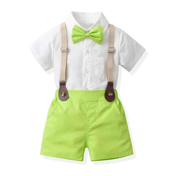 clothing sets summer new fashion boys formal suit short sleeve shirt with bowtiesuspender pants casual clothes outfit gentleman 2pcs set w23, White
clothing sets summer new fashion boys formal suit short sleeve shirt with bowtiesuspender pants casual clothes outfit gentleman 2pcs set w23, White